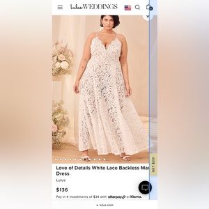 Lulus Lace wedding Dress